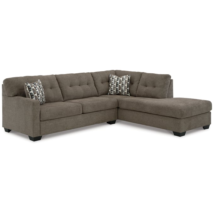 Ashley Furniture Mahoney Chocolate Fabric 2pc Sectional With Chaise 31005S2