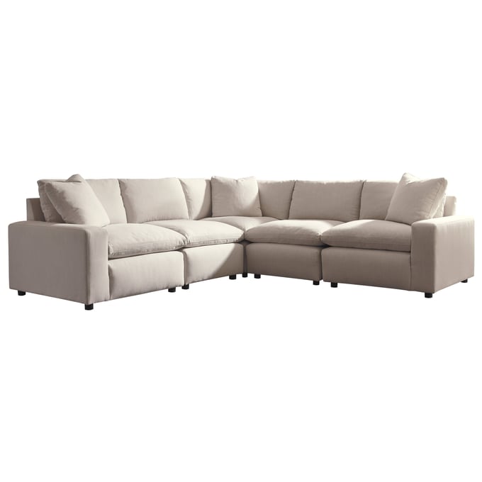 Ashley Furniture Savesto Ivory 5pc Sectional 31102S3