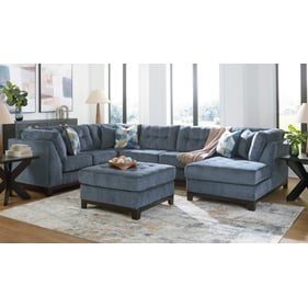 Ashley Furniture Maxon Place Navy 3pc LAF Chaise Sectional With Ottoman