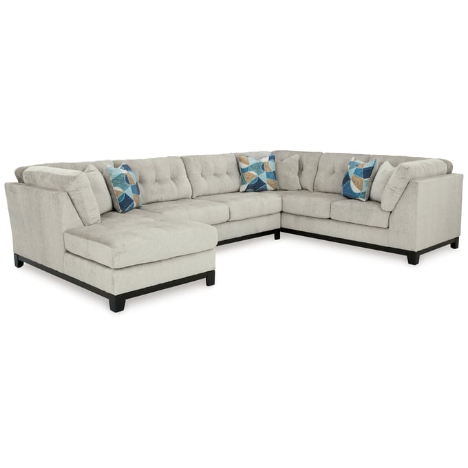 Ashley Furniture Maxon Place Stone 3pc Sectional With LAF Chaise 33004S1