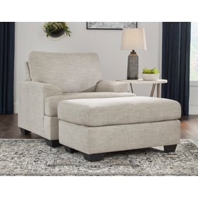 Ashley Furniture Vayda Pebble Chair And Ottoman Set