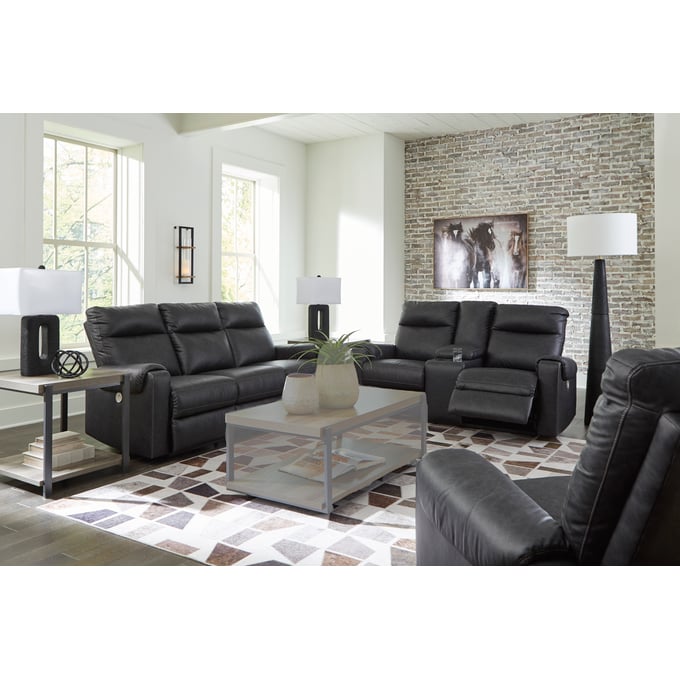 Ashley Furniture Axtellton Carbon 3pc Living Room Set 34105-LR-S2