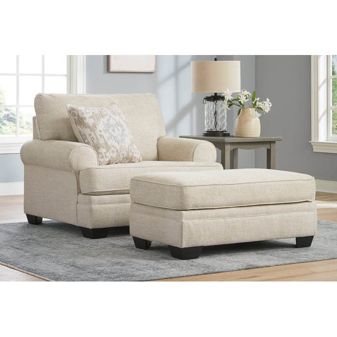 Ashley Furniture Rilynn Linen Chair And Ottoman Set The Classy Home