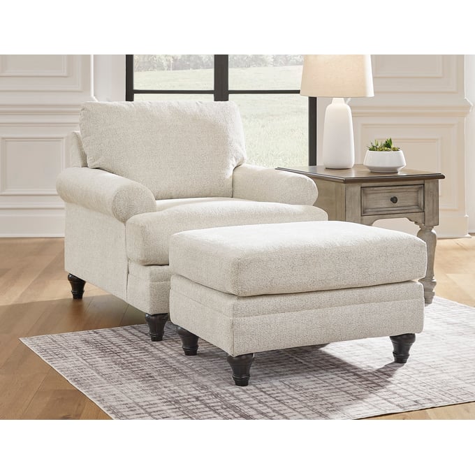 Ashley Furniture Valerani Sandstone Chair And Ottoman Set 35702-CHO-S1