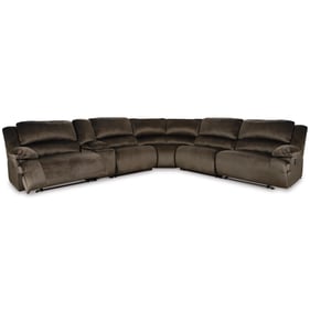 Ashley Furniture Clonmel Chocolate 6pc Reclining Sectional