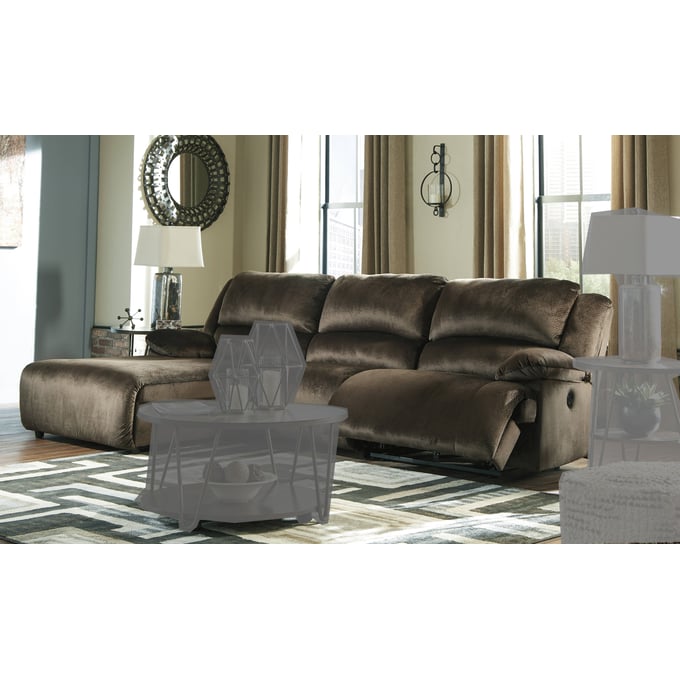 Ashley Furniture Clonmel Chocolate 3pc Power LAF Sectional 36504-SEC6