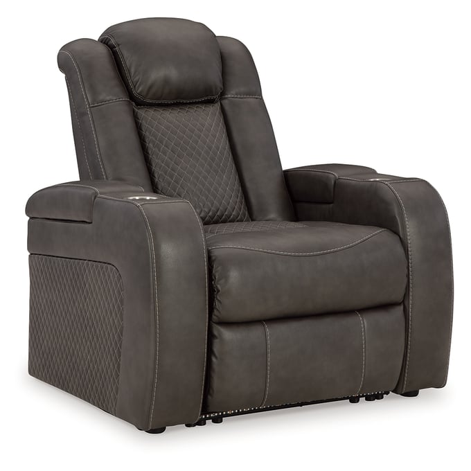 Ashley Furniture Fyne Dyme Shadow Power Recliner With Adjustable Headrest 3660213