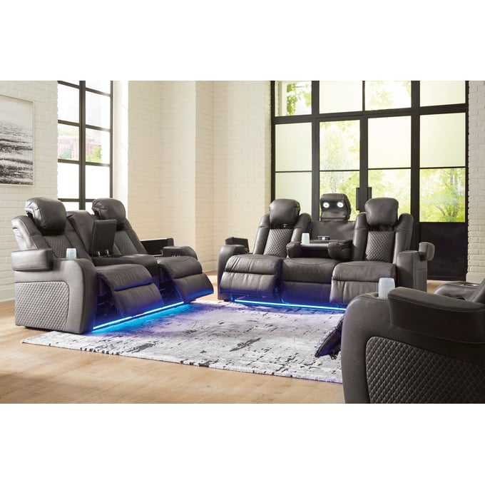 Ashley Furniture Fyne Dyme Shadow 3pc Power Living Room Set 36602-LR-S2