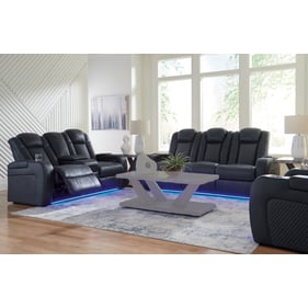 Ashley Furniture Fyne Dyme Sapphire 3pc Power Living Room Set