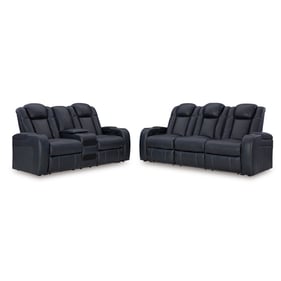 Ashley Furniture Fyne Dyme Sapphire 2pc Power Living Room Set