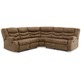 Ashley Furniture Partymate Brindle Faux Leather 2pc Reclining Sectional