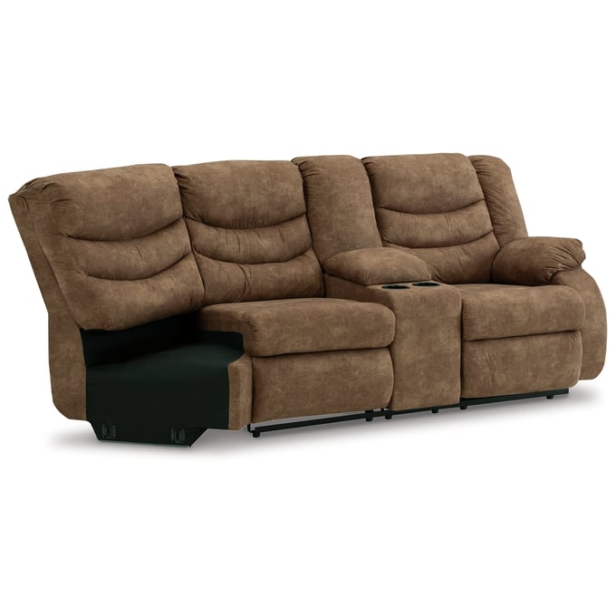 Ashley Furniture Partymate Brindle RAF REC Loveseat With Console 3690249