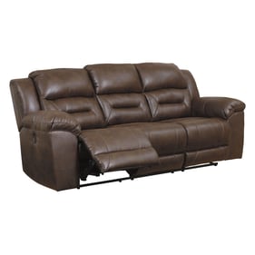 Ashley Furniture Stoneland Chocolate Reclining Power Sofa