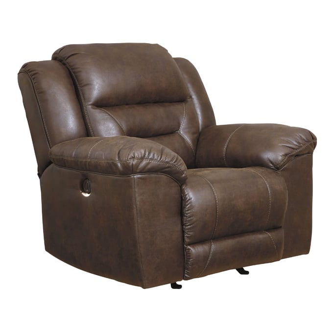 Ashley Furniture Stoneland Chocolate Power Rocker Recliner 3990498