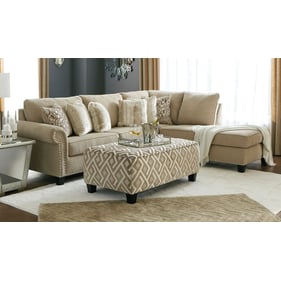 Ashley Furniture Dovemont Putty RAF Chaise Sectional With Ottoman