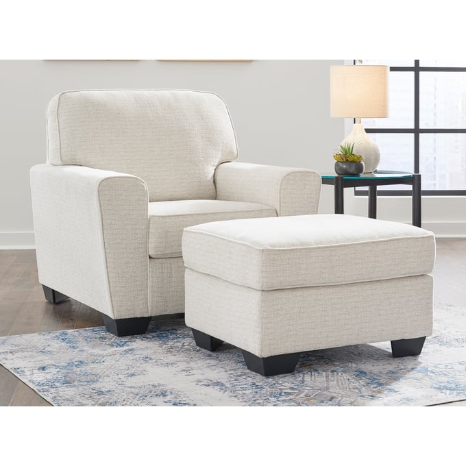 Ashley Furniture Cashton Snow Chair And Ottoman Set 40604-CHO-S1