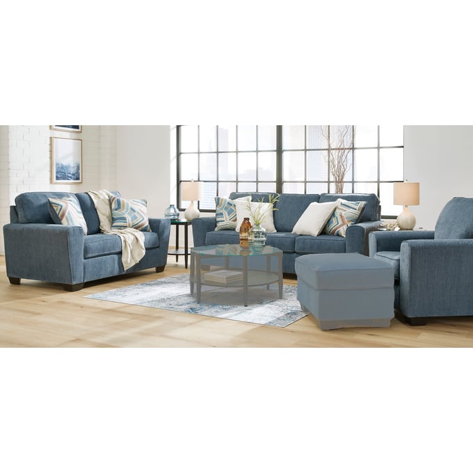 Ashley Furniture Cashton Blue 3pc Living Room Set 40605-LR-S2