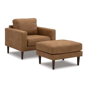 Ashley Furniture Telora Caramel Chair And Ottoman Set