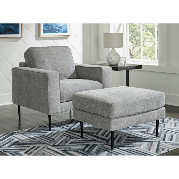 Ashley Furniture Hazela Charcoal Chair And Ottoman Set 41102-CHO-S1