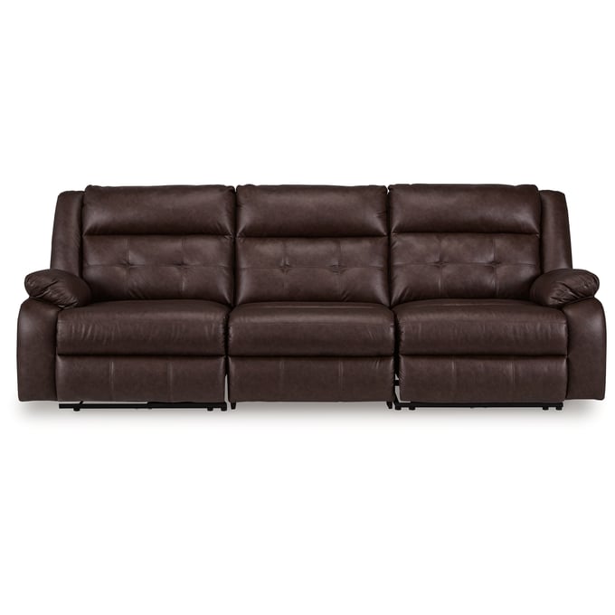 Ashley Furniture Walnut 3pc Power Reclining Sofa 42702S2