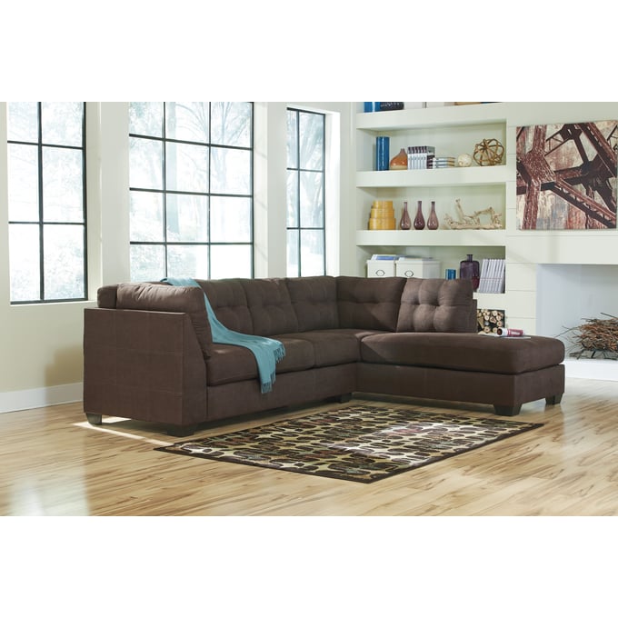 Ashley Furniture Maier Walnut 2pc Sectional With RAF Chaise 45221S2