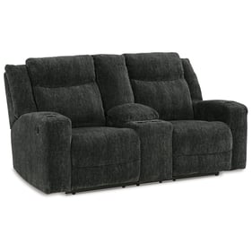 Ashley Furniture Martinglenn Ebony Double Reclining Loveseat With Console