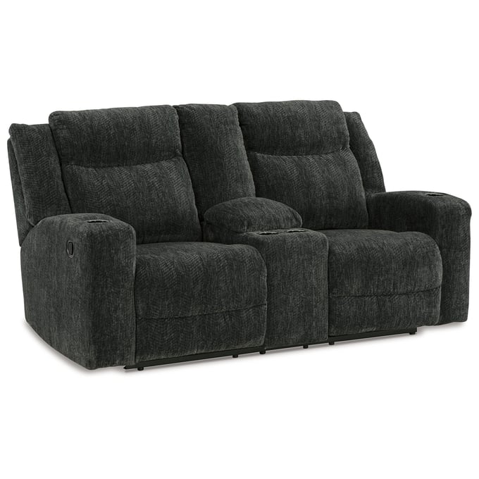 Ashley Furniture Martinglenn Ebony Double Reclining Loveseat With Console 4650494