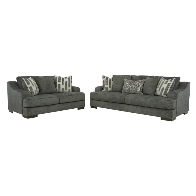 Ashley Furniture Lessinger Pewter 2pc Living Room Set | The Classy Home