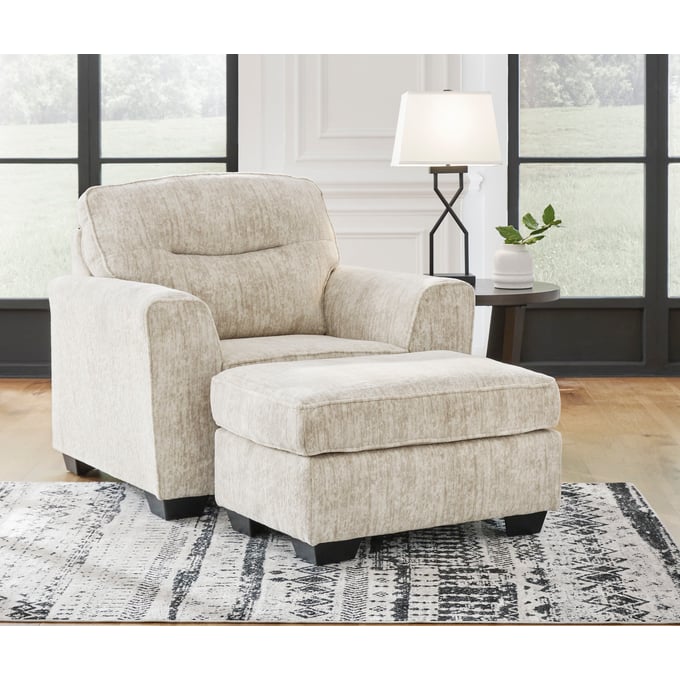 Ashley Furniture Lonoke Parchment Chair And Ottoman Set 50505-CHO-S1