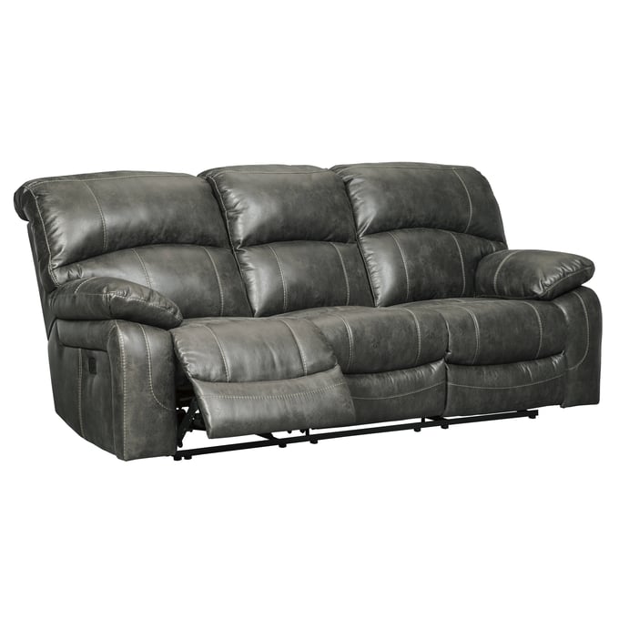 Ashley Furniture Dunwell Steel Adjustable Headrest Power Reclining Sofa 5160115