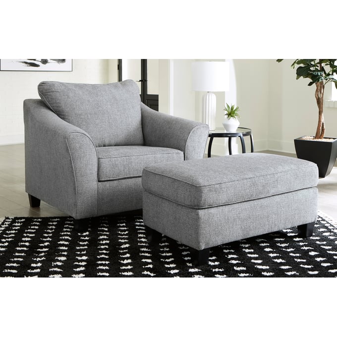 Ashley Furniture Mathonia Smoke Chair And Ottoman Set 51903-CHO-S1