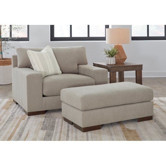 Ashley Furniture Maggie Flax Chair And Ottoman Set 52004-CHO-S1