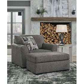 Ashley Furniture Gardiner Pewter Chair And Ottoman Set