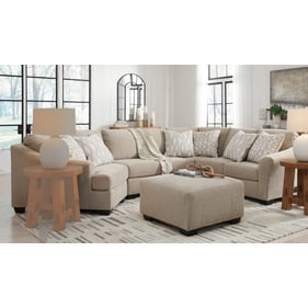 Ashley Furniture Brogan Bay Cork 3pc LAF Cuddler Sectional With Ottoman