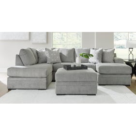 Ashley Furniture Casselbury Cement 2pc RAF Sectional With Ottoman