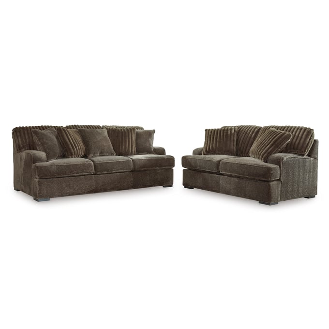 Ashley Furniture Aylesworth Chocolate 2pc Living Room Set 53702-LR-S1