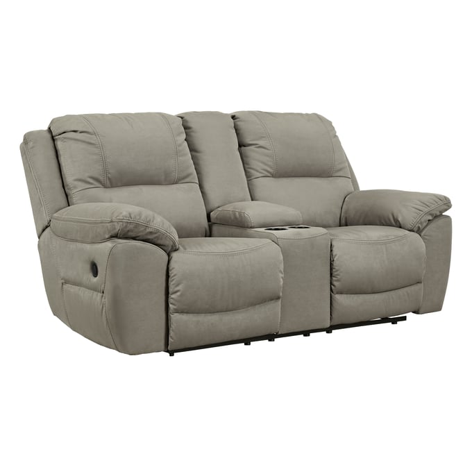 Ashley Furniture Next Gen Gaucho Putty Double Reclining Loveseat With Console 5420394