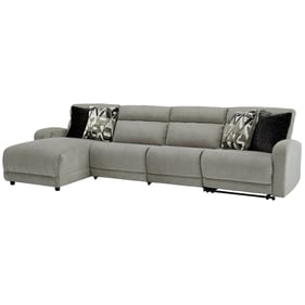 Ashley Furniture Colleyville Stone Fabric 4pc LAF Power Reclining Sectional...