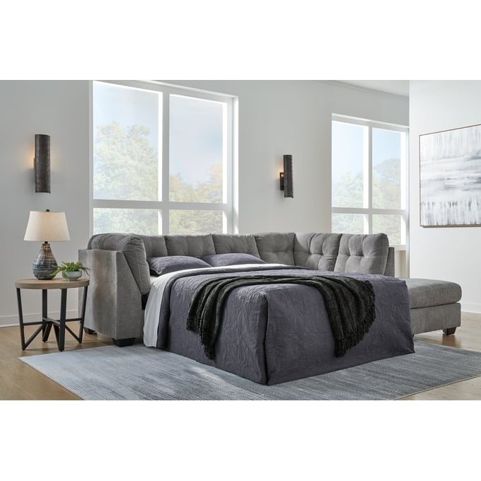 Ashley Furniture Marleton Gray 2pc Sleeper Sectional With RAF Chaise 55305S4