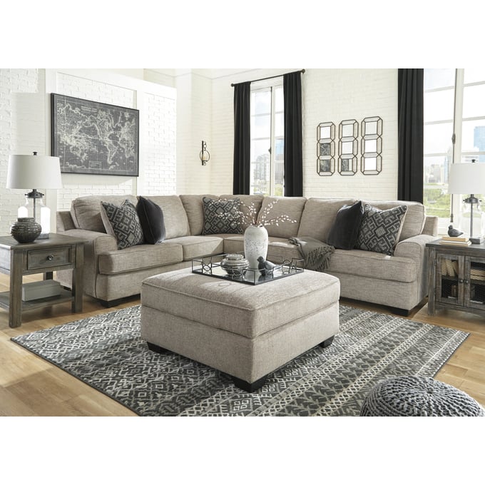 Ashley Furniture Bovarian Stone Sectional LAF Sofa With Ottoman 5610348-SEC-S2