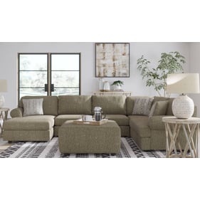 Ashley Furniture Hoylake Chocolate LAF Chaise Sectional With Ottoman