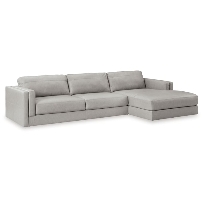 Ashley Furniture Amiata Glacier 2pc RAF Sectional With Chaise 57404S2