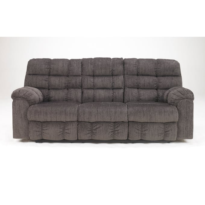 Ashley Furniture Acieona Slate Reclining Sofa With Drop Down Table 5830089