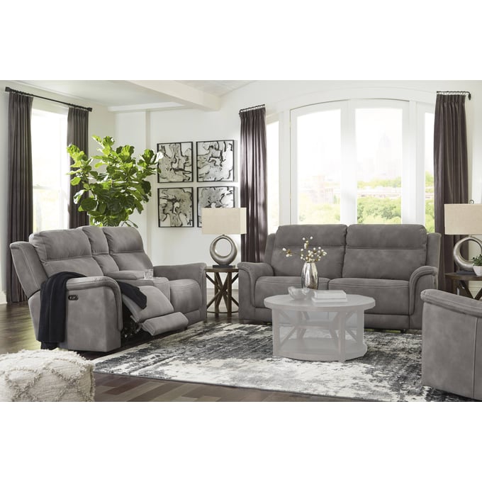 Ashley Furniture Next Gen DuraPella Slate Power 3pc Living Room Set 59301-LR-S2