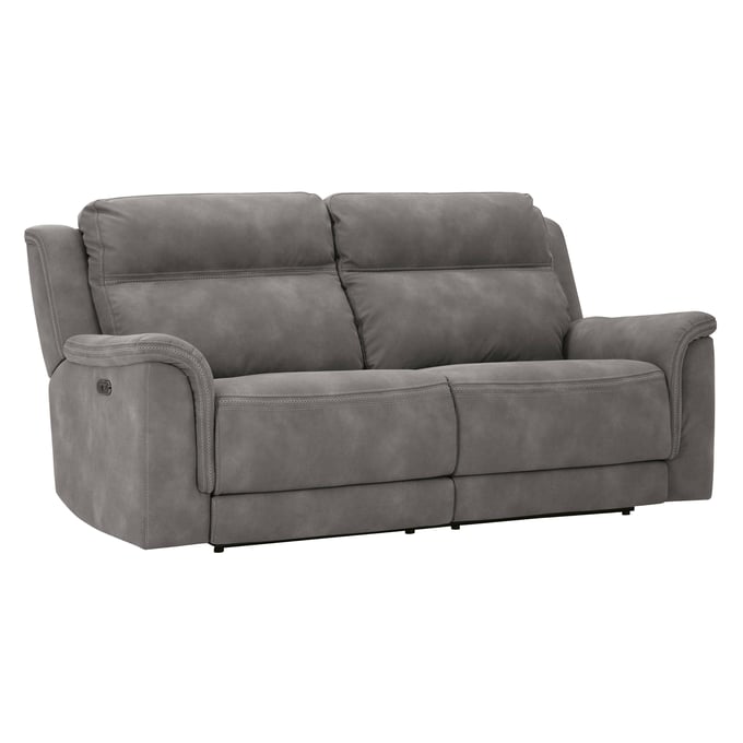 Ashley Furniture Next Gen DuraPella Slate 2 Seat Power Recliner Sofa With Adjustable Headrest 5930147