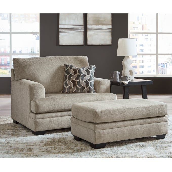 Ashley Furniture Stonemeade Taupe Chair And Ottoman Set 59504-CHO-S1