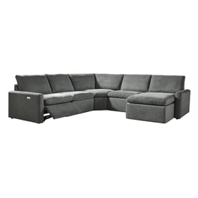 Ashley Furniture Hartsdale Granite RAF 5pc Power Reclining Sectional With C...