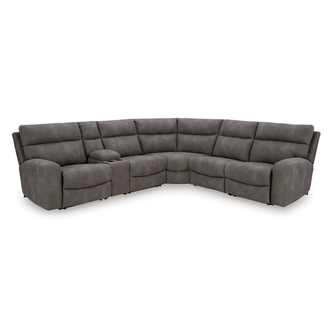 Ashley Furniture Next Gen DuraPella Slate 6pc Power Reclining Sectional 61003S7