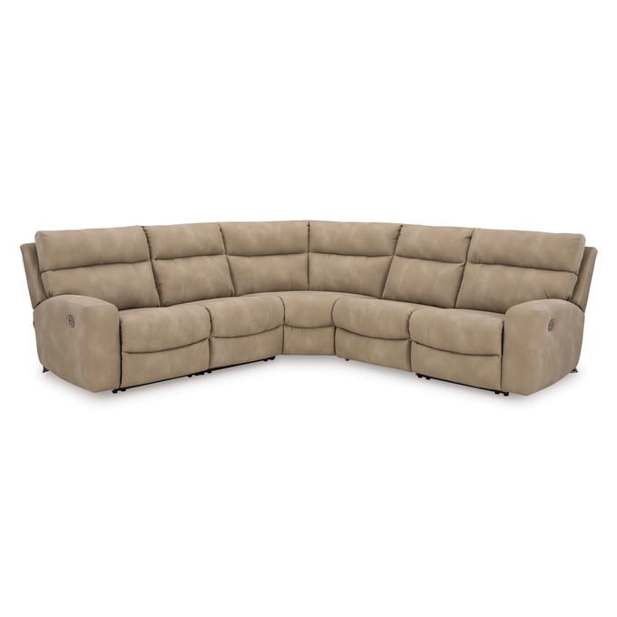 Ashley Furniture Next Gen DuraPella Sand 5pc Power Reclining Sectional 61004S6