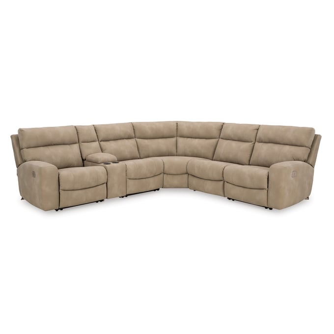 Ashley Furniture Next Gen DuraPella Sand 6pc Power Reclining Sectional 61004S7